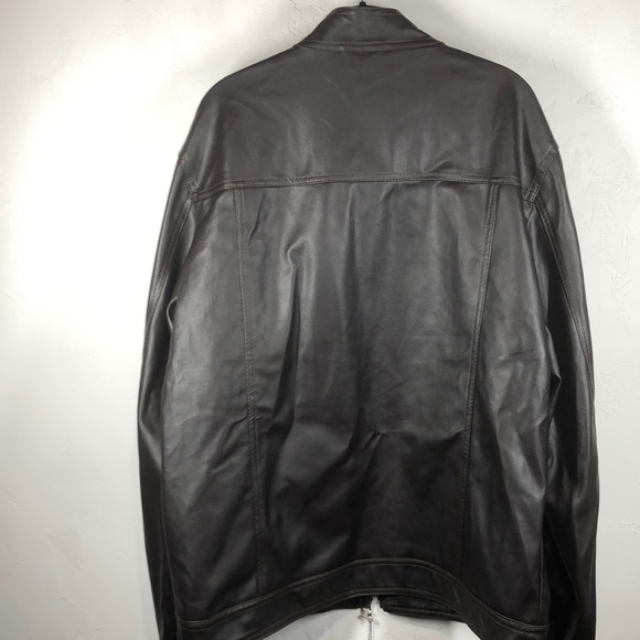 NWT GA Milano brown faux leather jacket size xxl - Picture 6 of 10